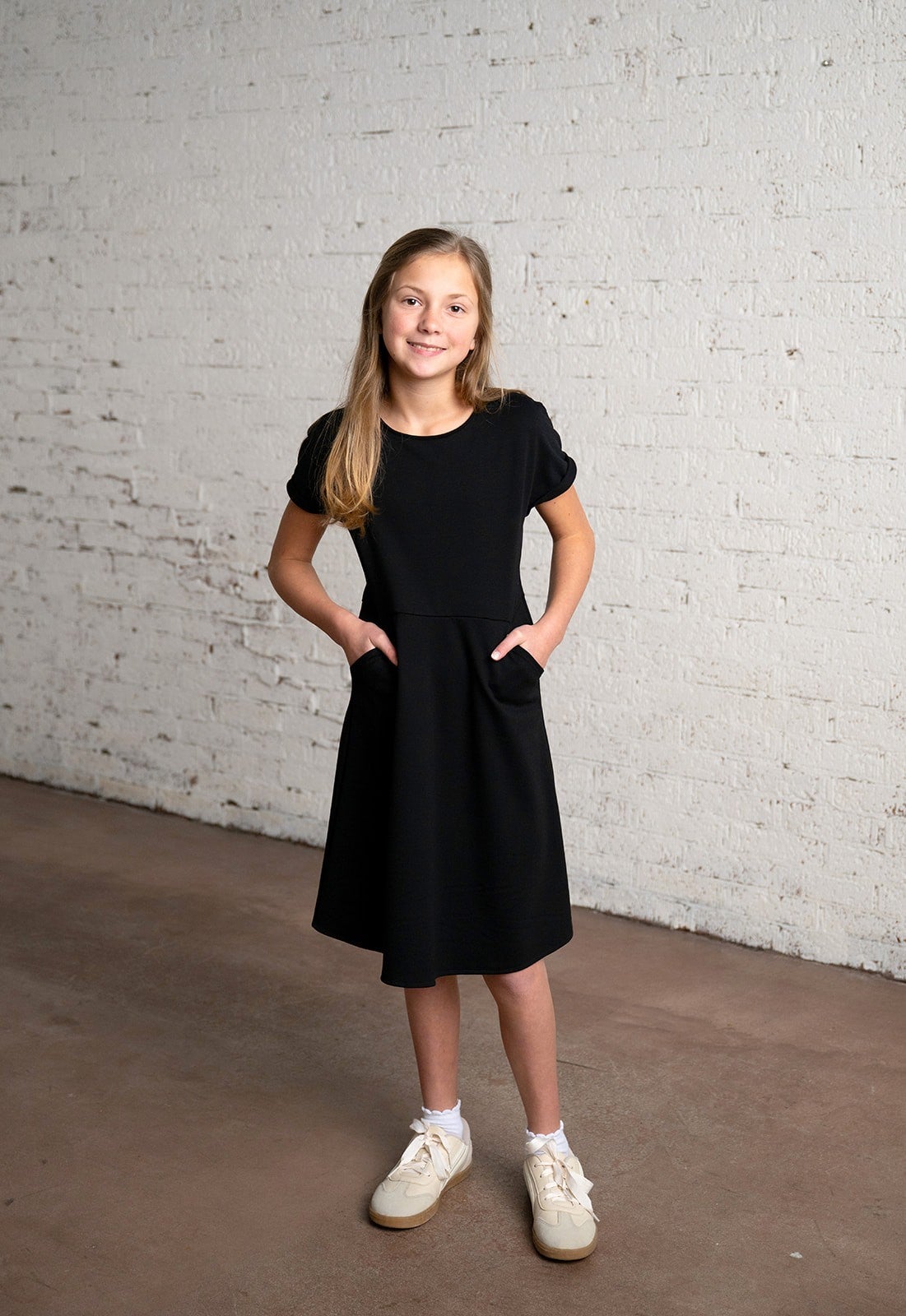 linen girls dress Girls: Always In The Lead Blue Striped Linen Dress, (8/10) - The Mint Julep Boutique